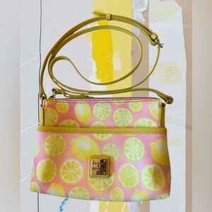 Dooney & Bourke “Citrus Delight” Lemon Print Ginger Pouchette Crossbody Bag